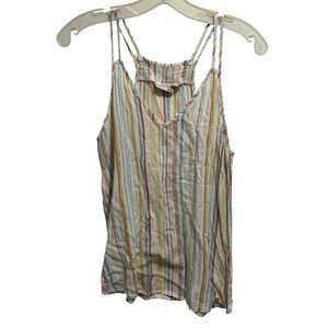 SO Striped Tank Top in Cream, Yellow, Blue, Red